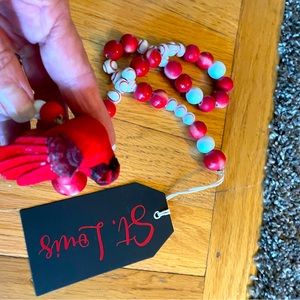 Homemade St. Louis Cardinals garland